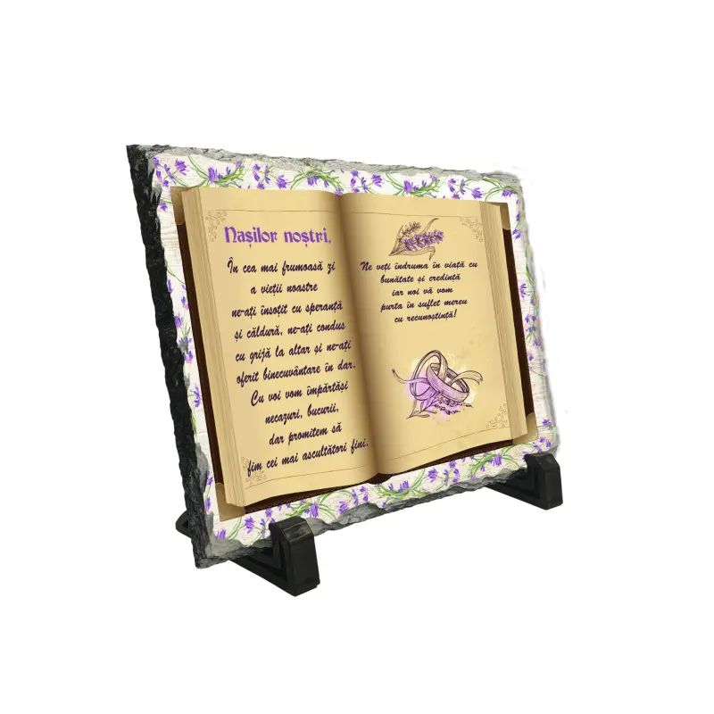 Nasilor nostri, piatra ardezie personalizata, cu mesaj model, pa093